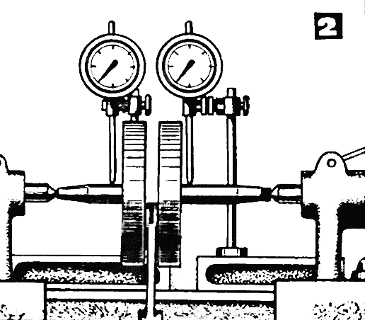 Рис. 2. Центрирование коленчатого вала - коленвала