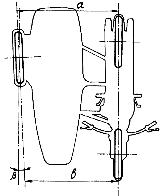 Взаимное положение мотоцикла и коляски