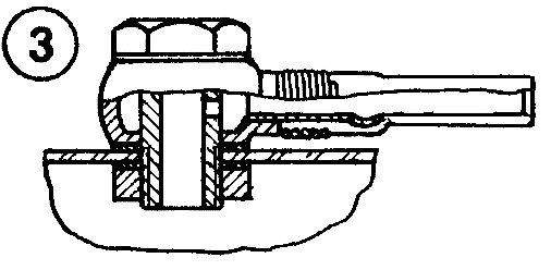 3 — поворотный угольник.