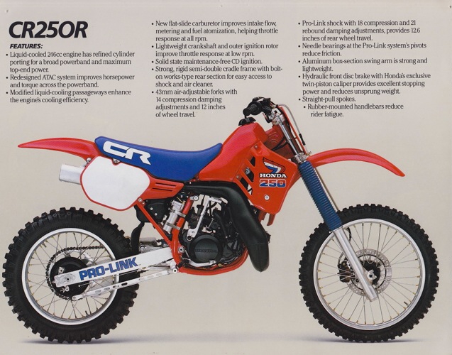 Мотоцикл Honda CR 250 R 1986