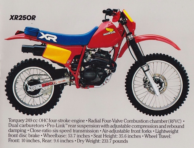 Мотоцикл Honda XR 250 R 1984