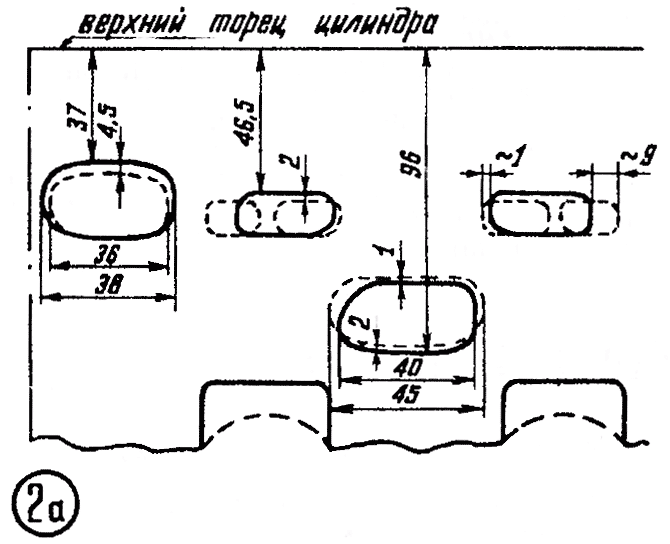 Рис. 2. Развертки цилиндров ИЖ Юпитер 3