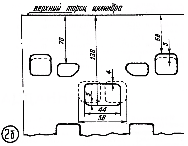 Рис. 2. Развертки цилиндров ИЖ Планета 3