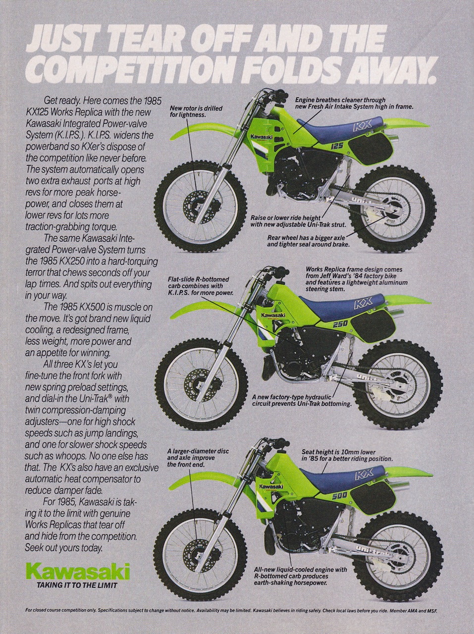 Мотоцикл Kawasaki KX 125 1985