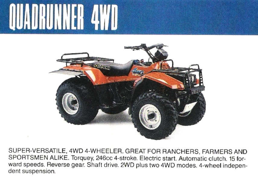 Мотоцикл Suzuki QUADRUNNER 250 4WD 1987