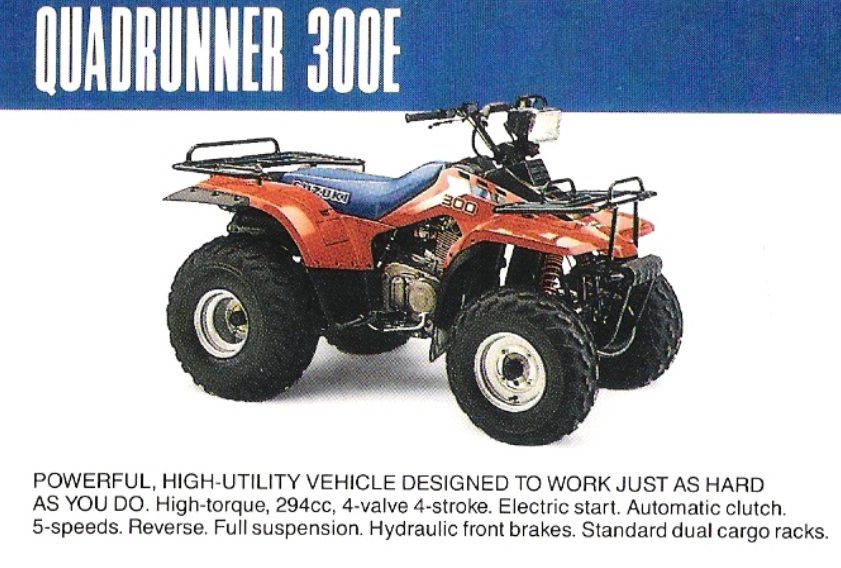 Мотоцикл Suzuki QUADRUNNER 300 E 1987