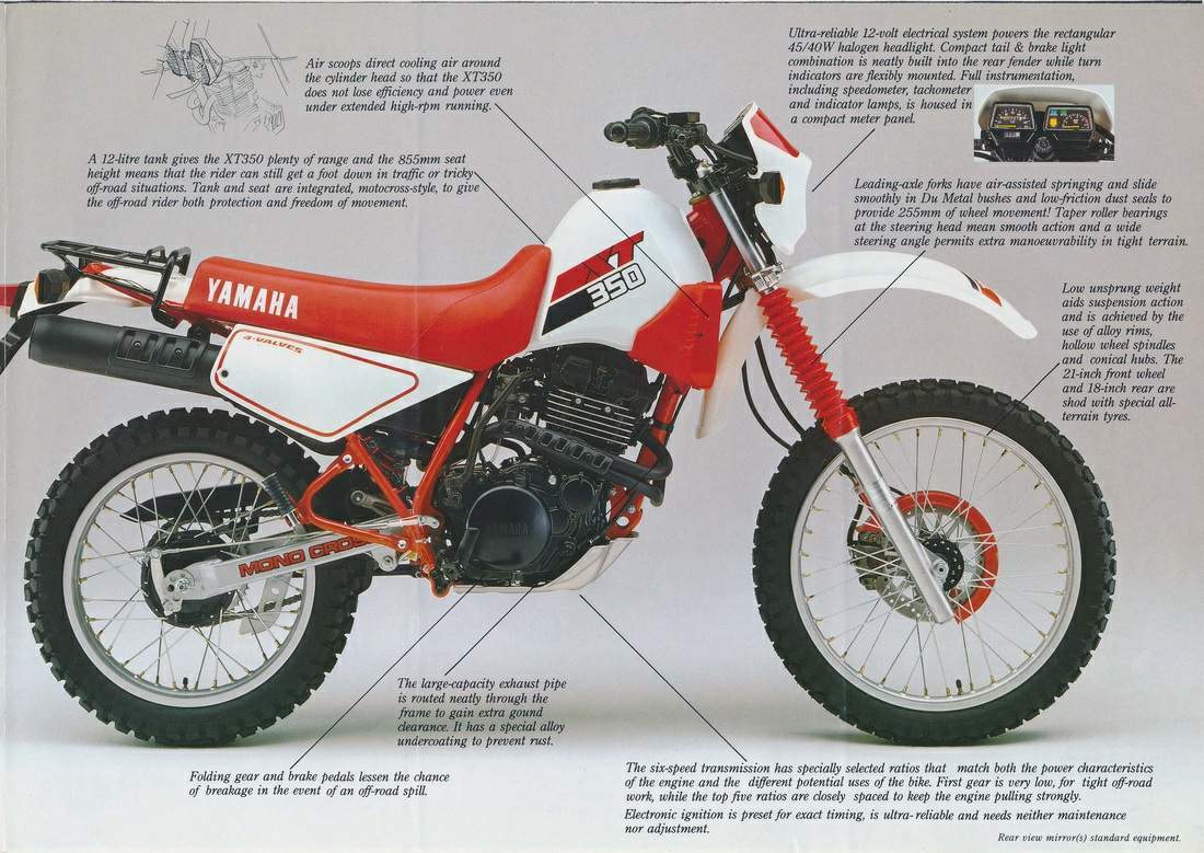 Мотоцикл Yamaha XT 350 1986